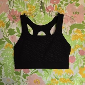Nike Black Sports Bra with High Neckline and Wide Supportive Band